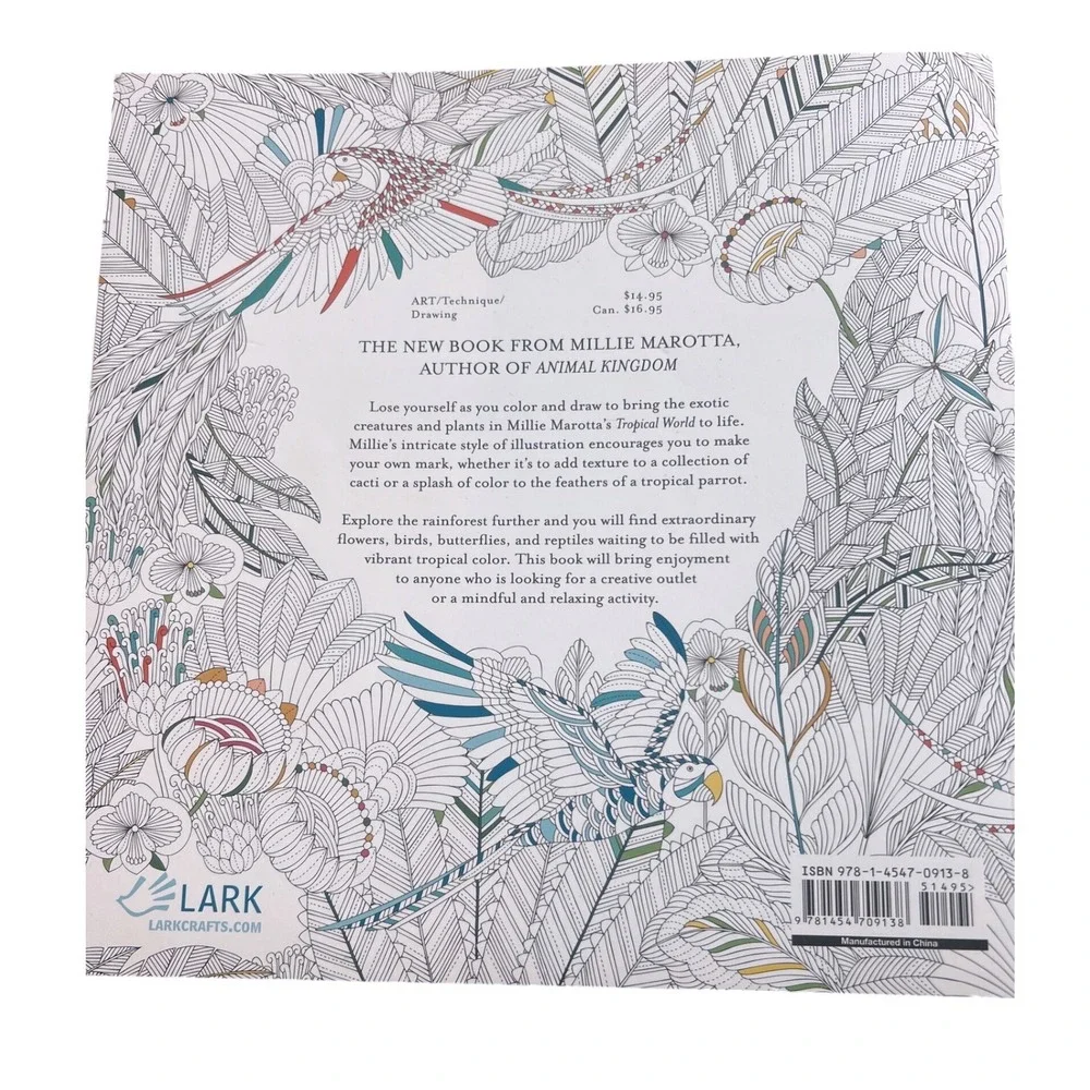 New - Millie Marotta Tropical World Coloring Book Adventure Adults‎ Nature Birds